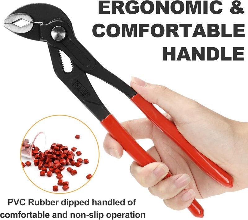 KOWSINDE 3-Piece Groove Joint Pliers Set, Adjustable Water Pump Pliers, V-Jaw Tongue and Groove Pliers, 7-inch, 10-inch, 12-inch - Image 5